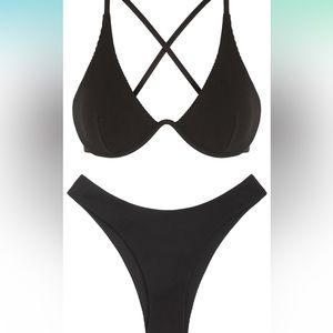 Underwire high cut bikini